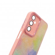 Samsung Galaxy A24 4G Pink Glitter Silicone TPU Case With Camera Lens Protector Elektro