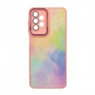 Funda De Silicona TPU Samsung Galaxy A13 4G/5G Rosa Glitter Con Lente Protectora De Cámara Elektro Design 1