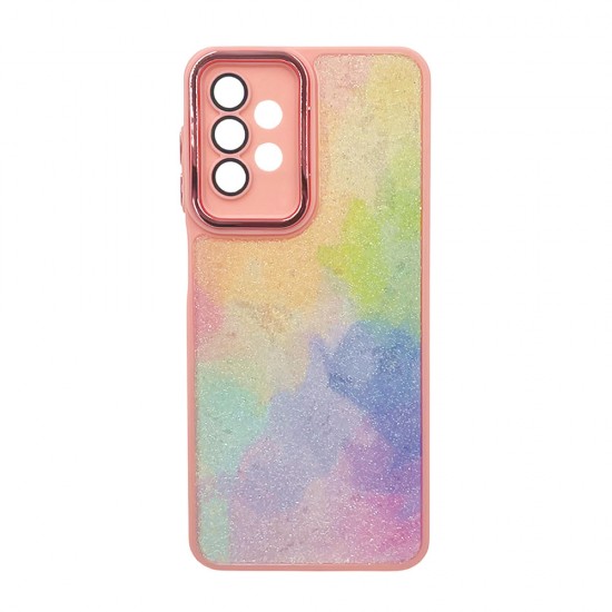 Samsung Galaxy A13 4G/5G Pink Glitter Silicone TPU Case With Camera Lens Protector Elektro Design 1