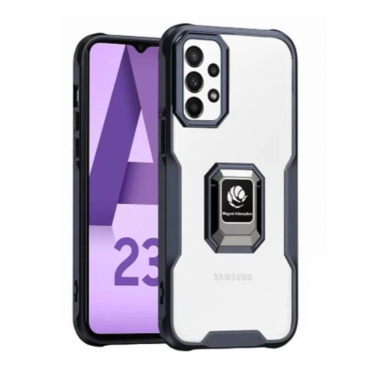 Funda De Silicona TPU Samsung Galaxy A23 4G/5G/M23/F23/M13 4G Negra Con Anillo De Dedo Magnético