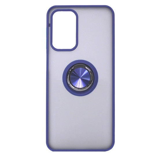 Samsung Galaxy A23 4G/M23/M13 4G Dark Blue TPU Silicone Case With Magnetic Finger Ring