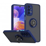 Funda De Silicona TPU Samsung Galaxy A23 5G Azul Con Soporte De Anilla Magnético Y Protector De Cámara