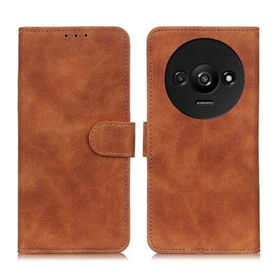 Funda Flip Cover Xiaomi Redmi A3 Castaño