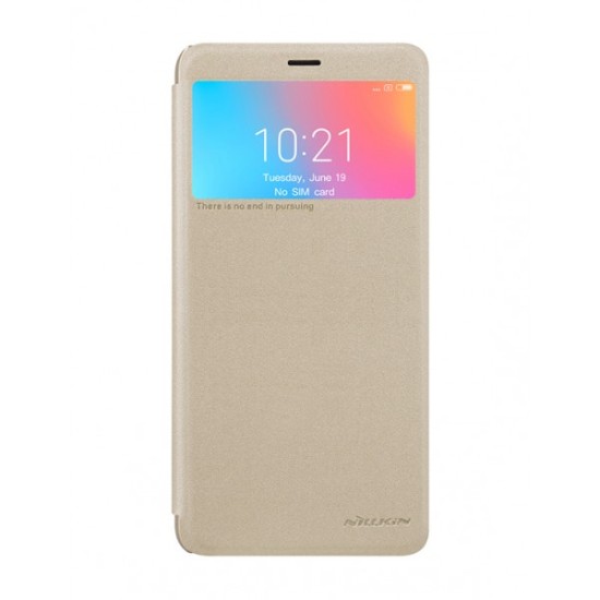 Xiaomi Redmi 6 Pro/Mi A2 Lite Gold Flip Cover with Candy Window Gold