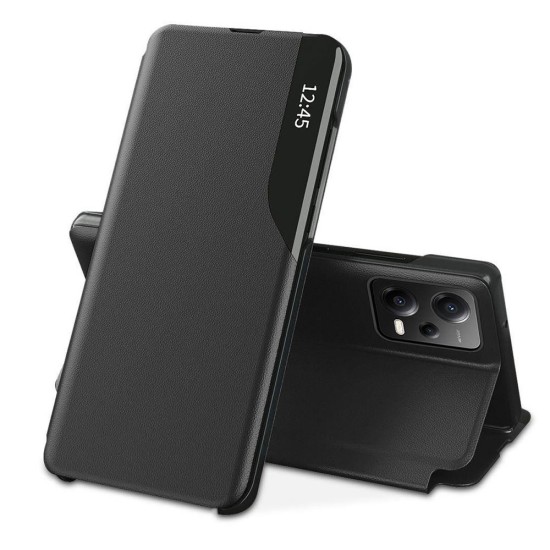 Capa Flip Cover Smart View Xiaomi Redmi Note 12 5g/Poco X5 Preto Com Protetor De Câmera