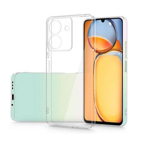 Funda De Silicona Xiaomi Redmi 13C 4G Transparente Con Protector De Cámara