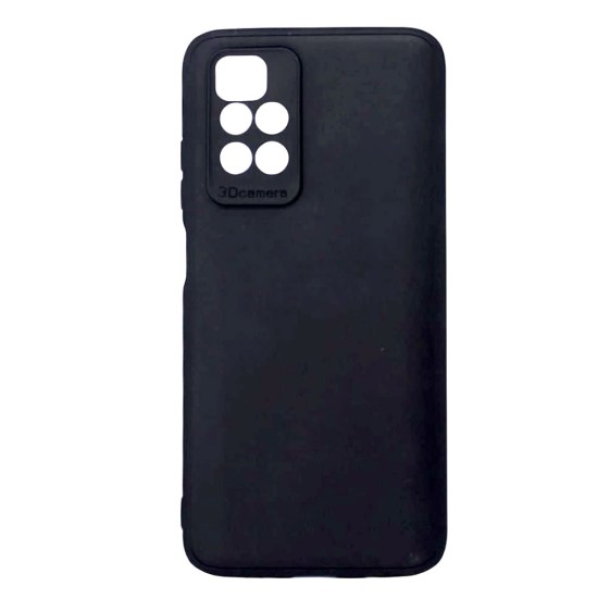 Funda De Silicona Xiaomi Redmi 10 Negro Con Protector De Cámara 3D