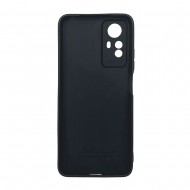 Xiaomi Redmi Note 12s Black Silicone Case With 3D Camera Protector