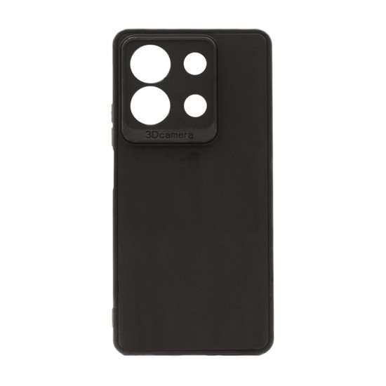 Capa Silicone Xiaomi Redmi Note 13 5g Preto Com Protetor De Câmera 3d