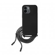 Funda De Silicona Xiaomi Redmi A1 Negro Con Cuerda