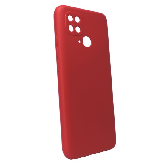 Xiaomi Redmi 10a Red Silicone Case With Camera Protector