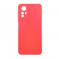 Xiaomi Redmi Note 12s Red Silicone Case With 3D Camera Protector