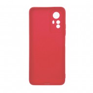 Xiaomi Redmi Note 12s Red Silicone Case With 3D Camera Protector