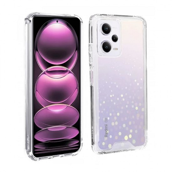 Xiaomi Redmi Note 12 Pro 5G Transparent Hard Anti-shock Silicone Case With Camera Protector