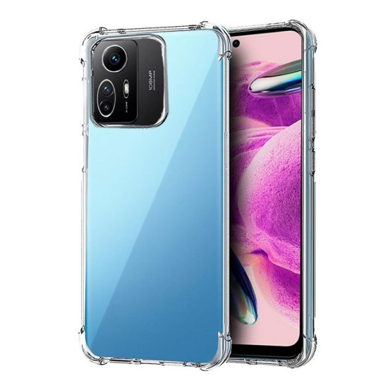 Funda De Silicona Antigolpes Xiaomi Redmi Note 12s Transparente Con Protector De Cámara