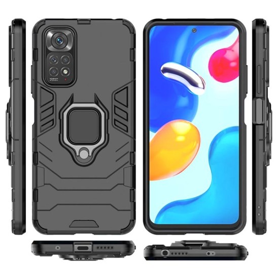 Funda De Silicona Antigolpes Armor Carbon Xiaomi Redmi Note 11/Note 11s Ring Armor