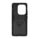 Xiaomi Redmi Note 13 Pro 4G Black Ring Armor Armor Carbon Anti-Shock Silicone Case