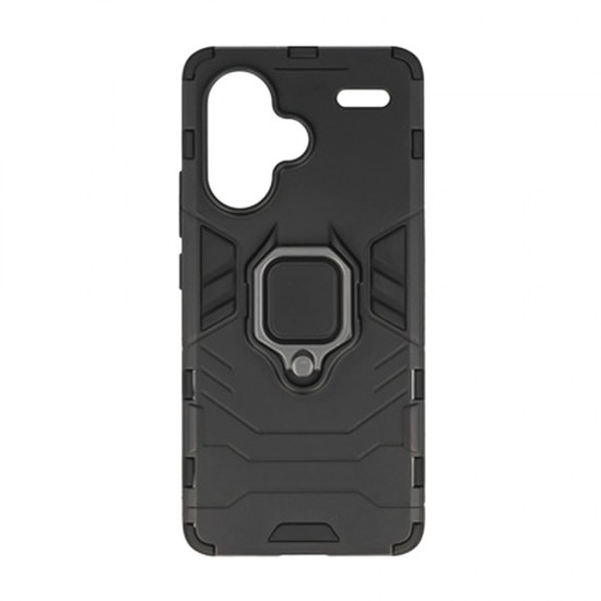 Xiaomi Redmi Note 13 Pro Plus 5G Black Ring Armor Armor Carbon Anti-Shock Silicone Case