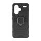 Capa Silicone Anti-Choque Armor Carbon Xiaomi Redmi Note 13 Pro Plus 5g Preto Ring Armor