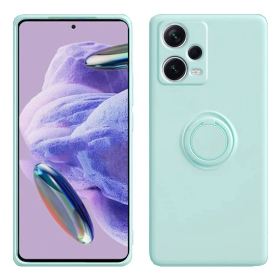 Capa Silicone Com Anel De Dedo Xiaomi Redmi Note 12 Pro Plus Verde Com Protetor De Câmera