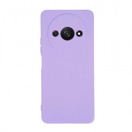 Funda De Silicona Xiaomi Redmi A3 Lila Con Protector De Cámara