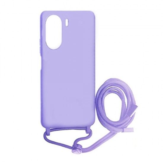 Xiaomi Redmi 13C Lilac Robust Silicone Case With String