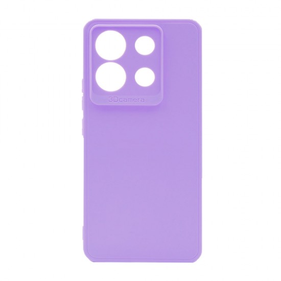 Funda De Gel De Silicona Xiaomi Redmi Note 13 Pro 5G Lila Con Protector De Cámara 3D