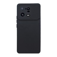 Capa Silicone Gel Xiaomi 13 Pro Preto Com Protetor De Câmera E Janela Deslizante