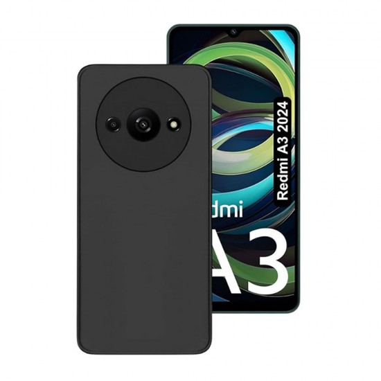 Xiaomi Redmi A3 Black Silicone Case With Camera Protector