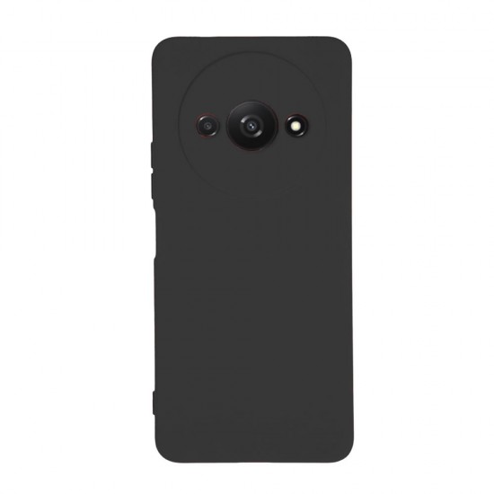 Funda De Silicona Xiaomi Redmi A3 Negro Con Protector De Cámara