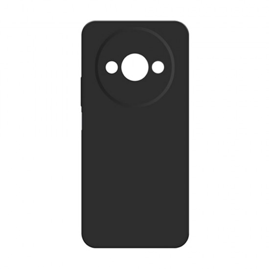 Capa Silicone Xiaomi Redmi A3 Preto Com Protetor De Câmera