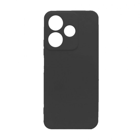 Funda De Gel De Silicona Xiaomi Redmi 13 Negro Con Protector De Cámara