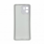 Xiaomi Redmi A1 White Fabric Tweed Silicone Gel Case With Camera Protector