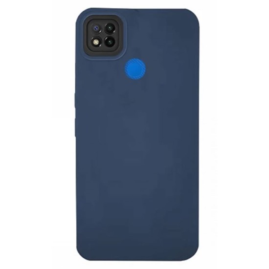 Funda De Gel De Silicona Xiaomi Redmi 9C Azul Oscuro Con Protector De Cámara