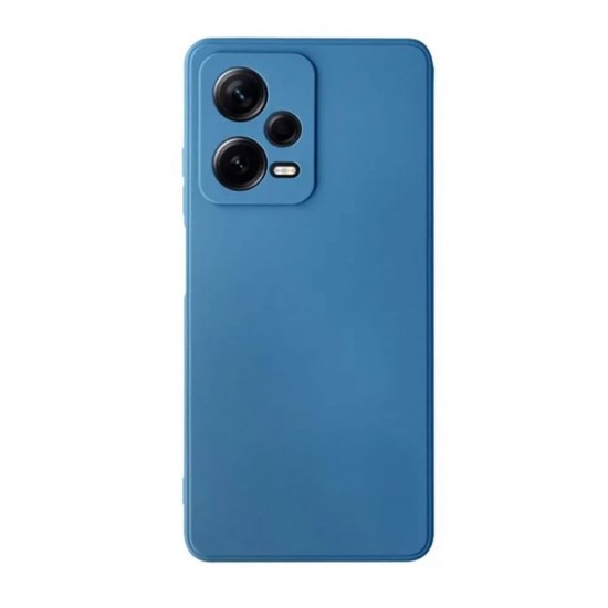 Funda De Gel De Silicona Xiaomi Redmi Note 12 Pro 5G Azul Con Protector De Cámara