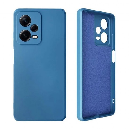 Funda De Gel De Silicona Xiaomi Redmi Note 12 Pro 5G Azul Con Protector De Cámara