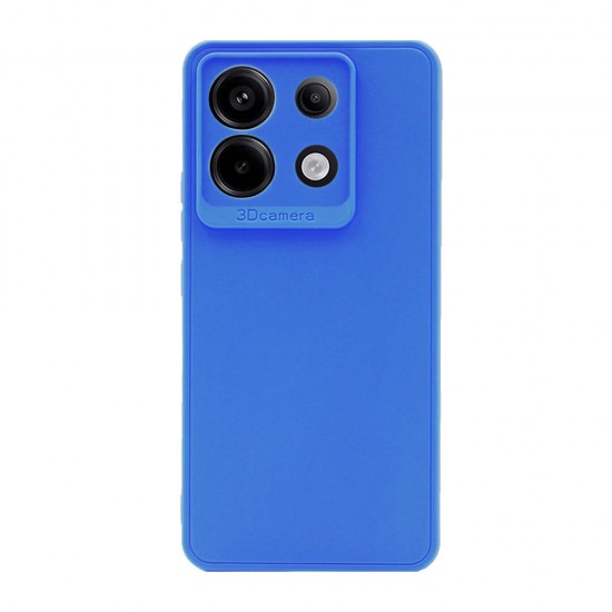 Xiaomi Redmi Note 13 Pro 5G Blue Silicone Gel Case With 3D Camera Protector