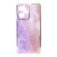 Funda De Gel De Silicona Xiaomi Redmi Note 12 Pro Rosa Galaxy Con Protector De Cámara