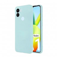 Funda De Gel De Silicona Xiaomi Redmi A1 Plus Verde Turquesa Con Protector De Cámara