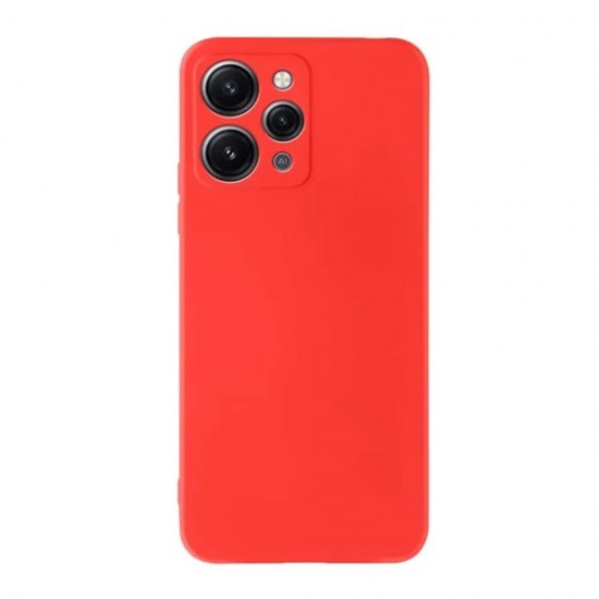 Xiaomi Redmi 12 Red With Camera Protector Silicone Gel Case