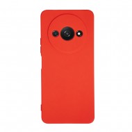 Funda De Silicona Xiaomi Redmi A3 Rojo Con Protector De Cámara