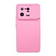 Funda De Gel De Silicona Xiaomi 13 Pro Rosa Claro Con Protector De Cámara Y Ventana Deslizante