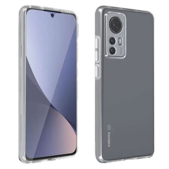 Funda De Silicona Dura 360° Xiaomi 12 lite Transparente Con Protector De Cámara