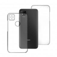 Funda De Silicona Dura 360° Xiaomi Redmi 9C/10A Transparente Con Protector De Cámara