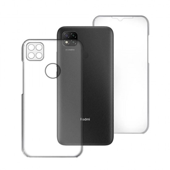 Capa Silicone Dura 360º Xiaomi Redmi 9c/10a Transparente Com Protetor De Câmera