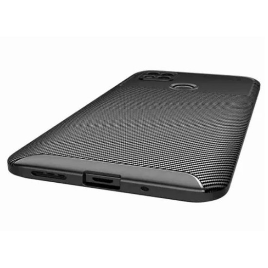 Funda De Gel De Silicona Carbon Xiaomi Redmi 9c Negra Auto Focus Vennus Con Protector De Cámara