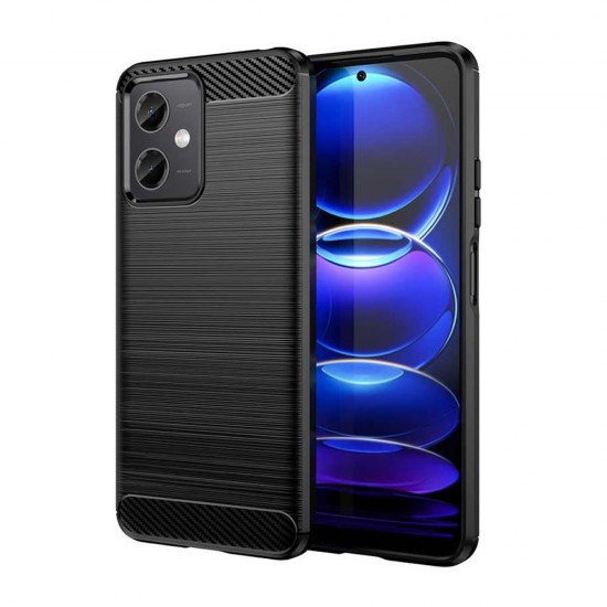 Xiaomi Redmi Note 12 5G/Poco X5 Black Carbon Silicone Gel Case