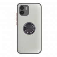 Xiaomi Redmi A1 Black Magnetic Ring TPU Silicone Case With Camera Protector
