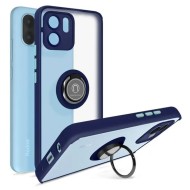 Xiaomi Redmi A1 Blue Magnetic Ring TPU Silicone Case With Camera Protector