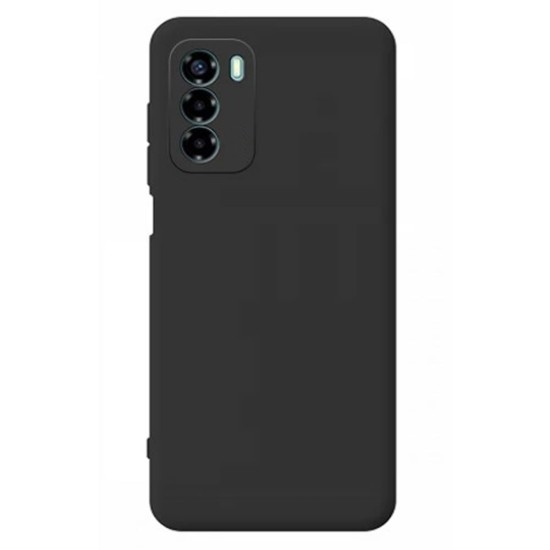 Funda De Gel De Silicona ZTE Blade A72 4G/V40 Vita Negro Con Protector De Cámara